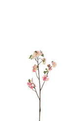 Blütenzweig Plastik Rosa/Braun Klein